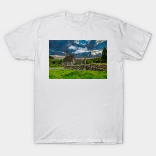 St Kevin's Church and Round Tower in Glendalough T-Shirt